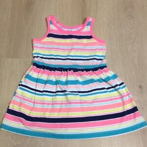 Carter’s Little Girl 3T Colorful Striped Sleeveless Summer Dress